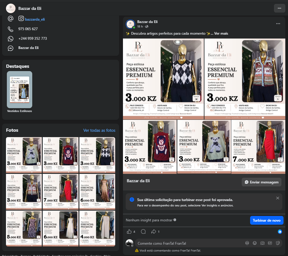 Digital + Tráfego Pago para Loja de Moda Feminina – Bazzar da Eli
